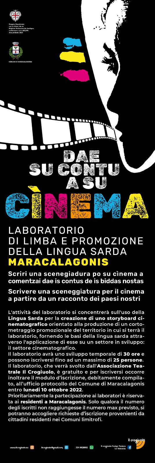 AVVIO LABORATORIO DI LINGUA SARDA 'DAE SU CONTU A SU CINEMA'