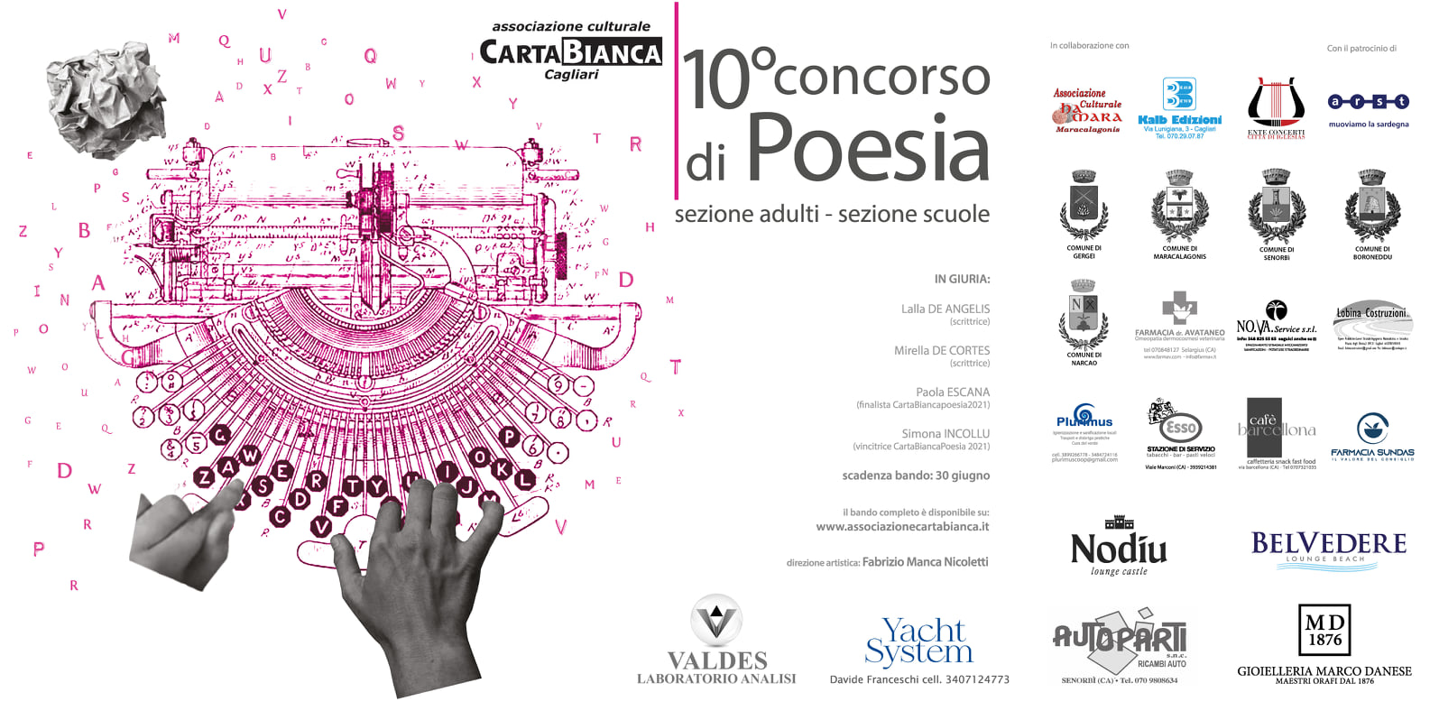 10° CONCORSO DI POESIA - ASSOCIAZIONE CULTURALE CARTA BIANCA