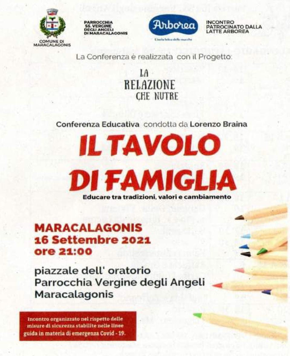 CONFERENZA 'IL TAVOLO DI FAMIGLIA - EDUCARE TRA TRADIZIONI,  VALORE E CAMBIAMENTO' - 16 SETTEMBRE