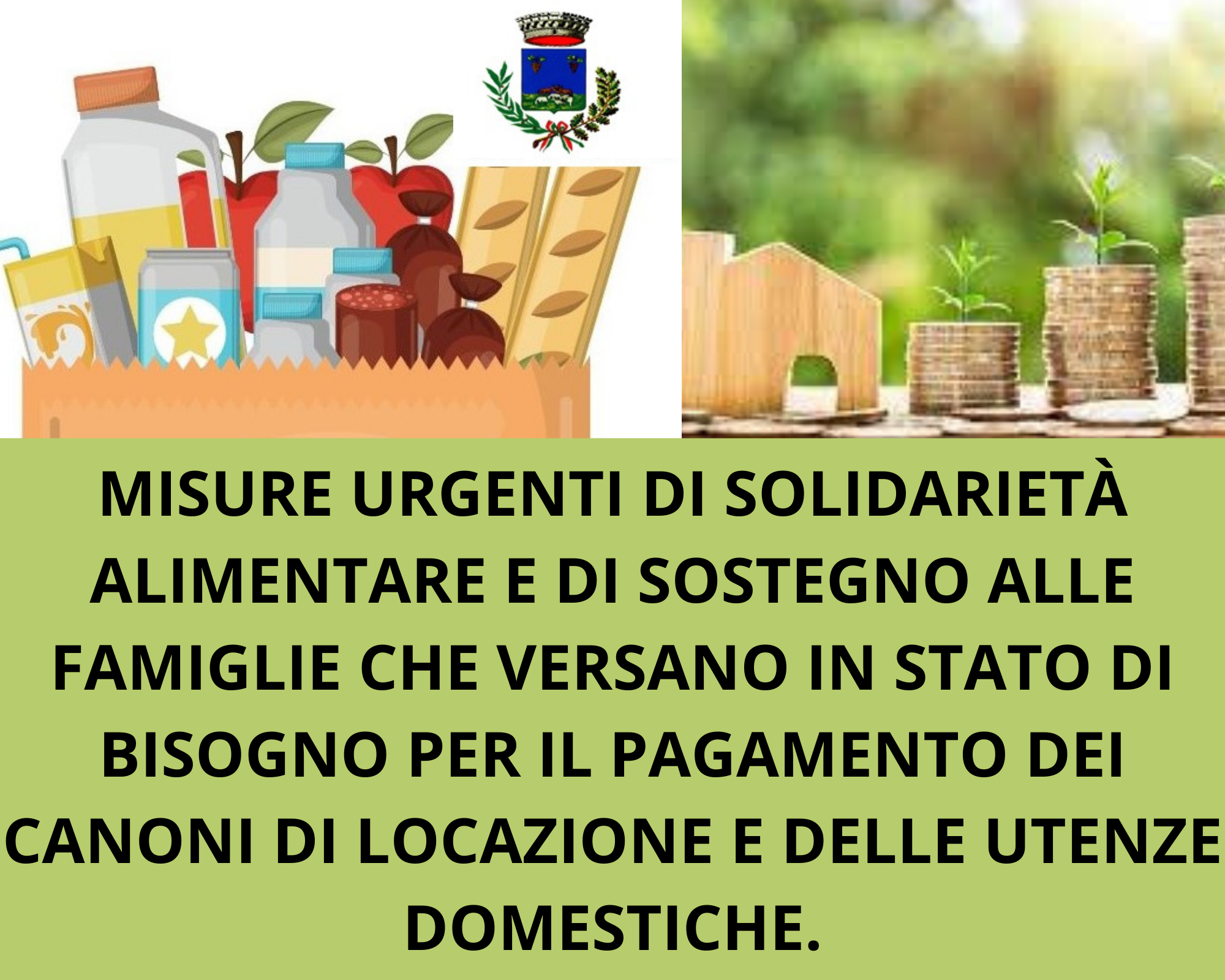 MISURE DI SOLIDARIETA' ALIMENTARE E SOSTEGNO ALLE FAMIGLIE -ART. 53 D.L. 73/2021-AVVISO AI CITTADINI