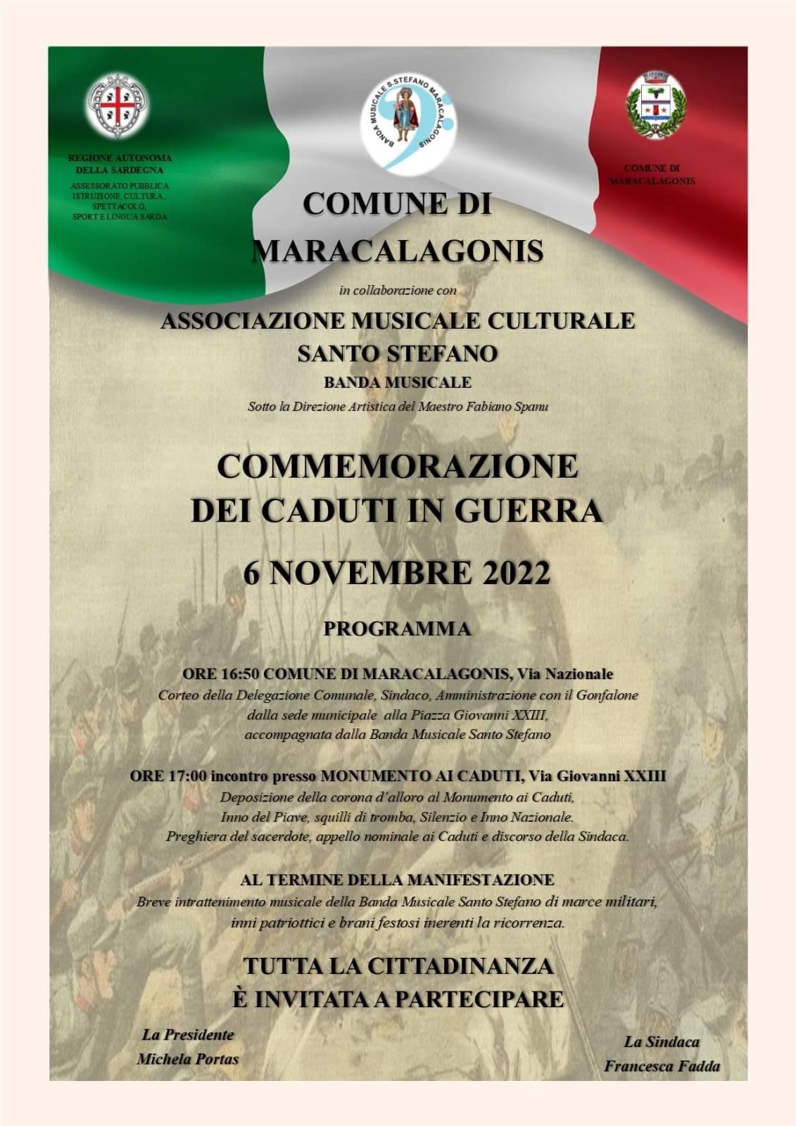 COMMEMORAZIONE DEI CADUTI IN GUERRA - 6 NOVEMBRE 2022