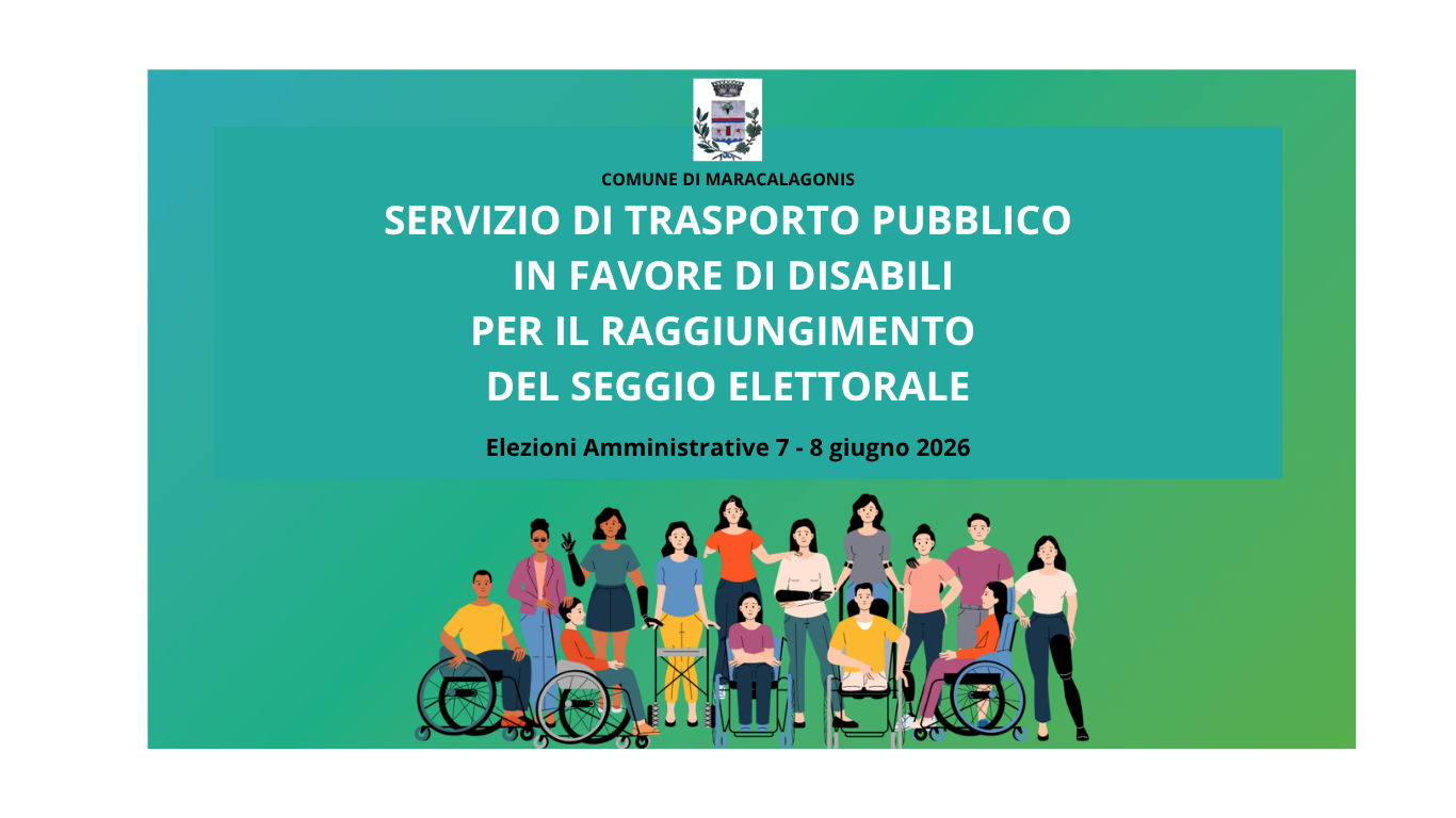 Trasporto pubblico ai seggi per elettori con disabilità - Elezioni Amministrative 7 e 8 giugno 2026