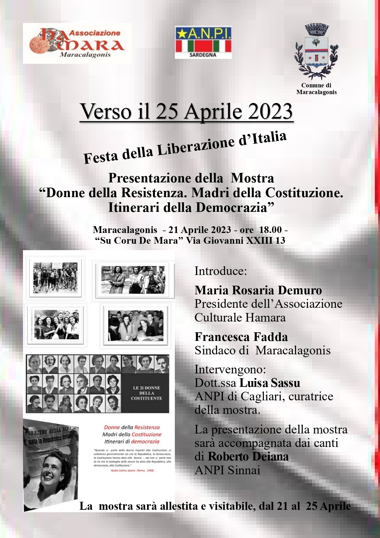 Donne della Resistenza. Madri della Costituzione. Itinerari di Democrazia