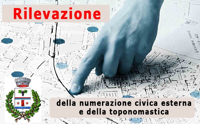 Servizio rilevazione della numerazione civica esterna e della toponomastica su parte del territorio