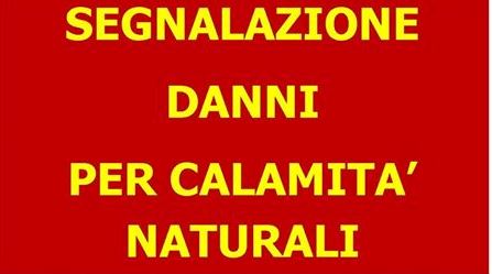 AVVISO PUBBLICO e AVVIO DEL PROC - Segnalazioni danni a seguito di calamità naturali AGGIORNAMENTO